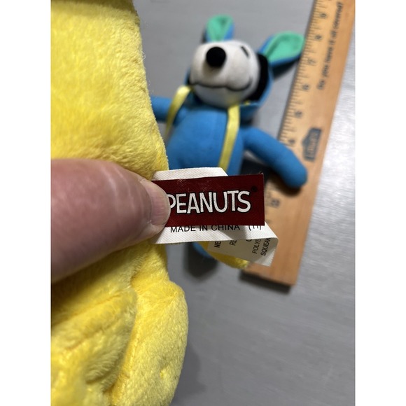 Peanuts Plush Snoopy Blue Bunny Outfit Easter 6" & Squeeky Woodstock - Picture 6 of 16